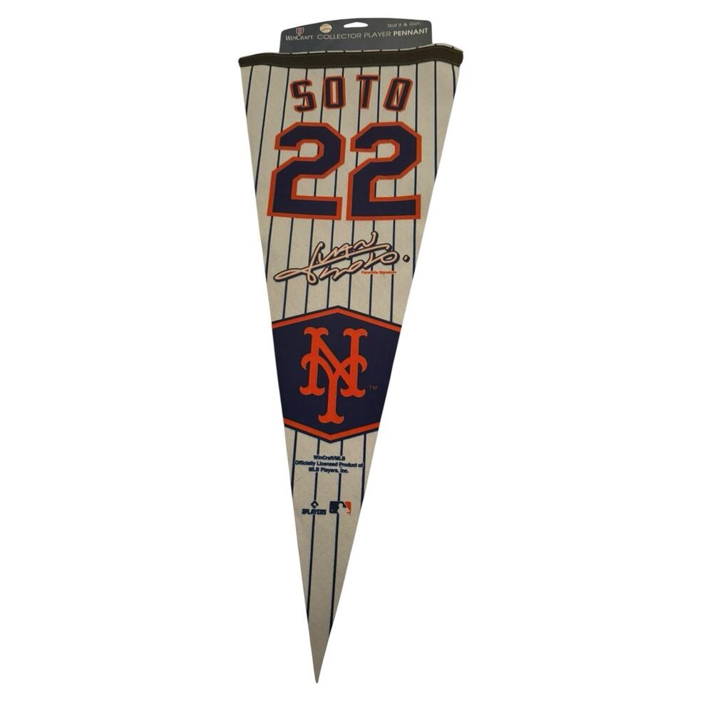 Wincraft Juan Soto 22 New York Mets Collector Player Pennant Roll It And Go MLB